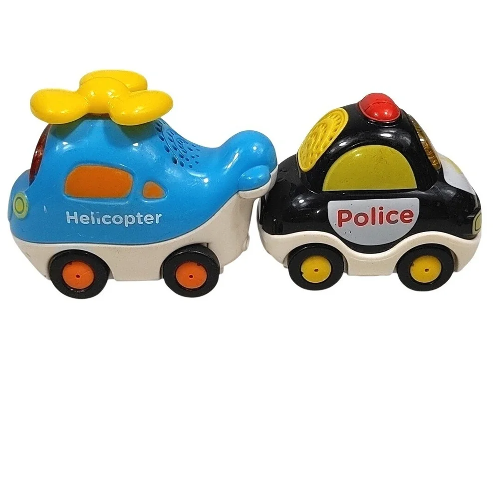 VTech Go Go Smart‎ Wheels Police Car and Helicopter Lot Interactive Toddler Toys